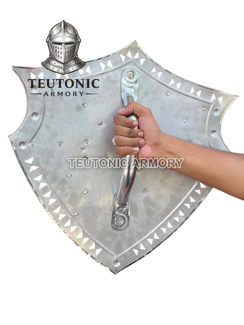 Medium Shield Handle Handcrafted Stainless Steel Decorative Shield, Medieval Style Mirror ...