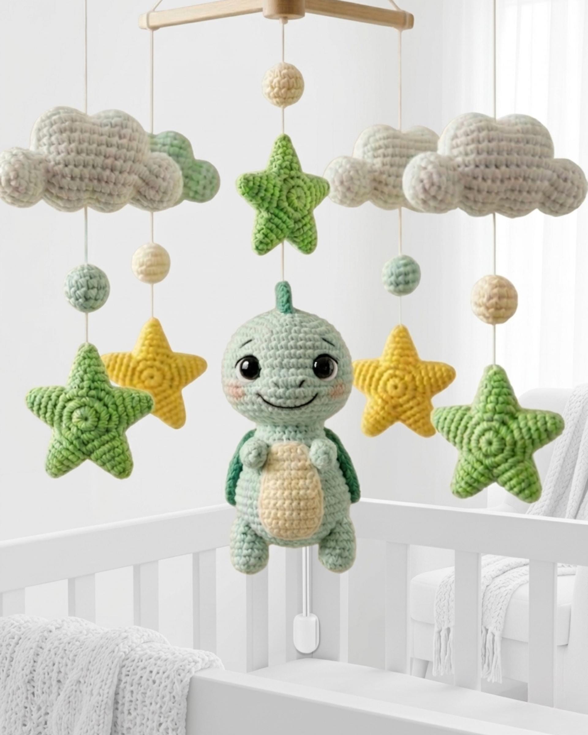 37 Dinosaur Crochet Patterns for Roaring Cute Amigurumi Projects 13 Crochet Dinosaur Baby Mobile