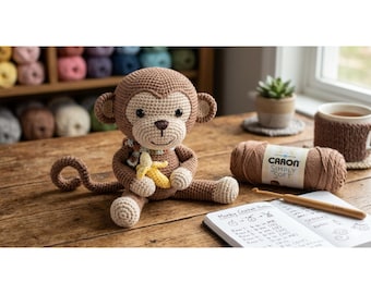 Affe Häkelanleitung | Amigurumi-Muster | Digitaler PDF-Download