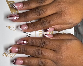Brown autumn nails
