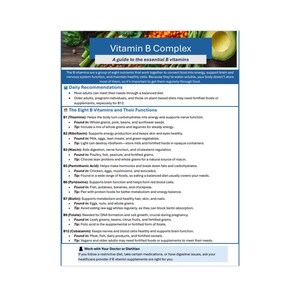 B Vitamin Complex Guide | Food Sources & Tips (Printable Nutrition Sheet)