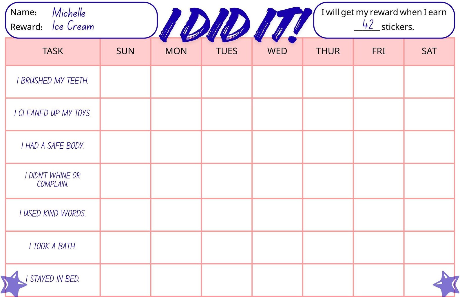 Positive Discipline Routine Chart Editable Toddler Behavior Chart | Positive Discipline Printables Ages 2 ...