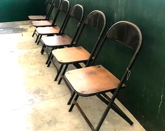 Metal folding chairs | Etsy