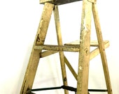 Vintage Wooden step ladder antique step ladder wood step stool painter 39 s stool