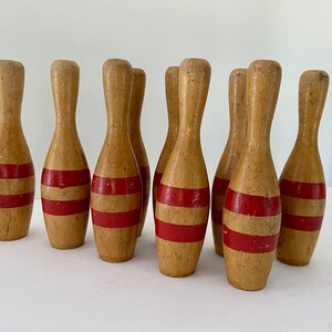 Vintage Table Top Bowling Pins - Etsy