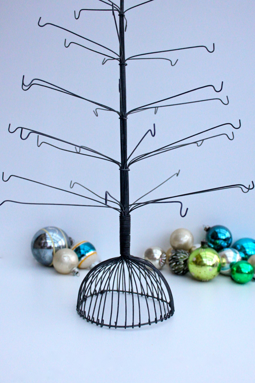 Pendientes de alambre para árbol de Navidad con cuentas de