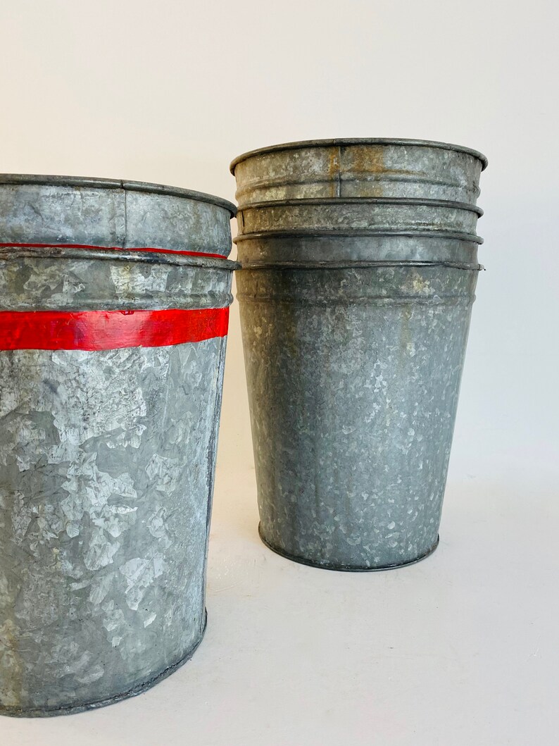 Vintage Galvanized Sap Bucket Etsy