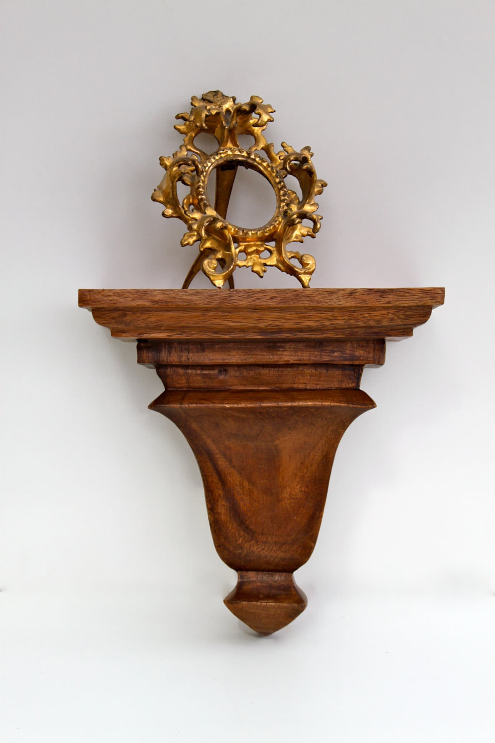 Wooden wall sconce/shelf Etsy