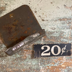 Vintage Metal Price Tag Holder: General Store Display image 3