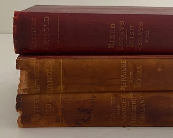 Antique Books / Small Collection of Matthew Arnold Essays / Set of 3