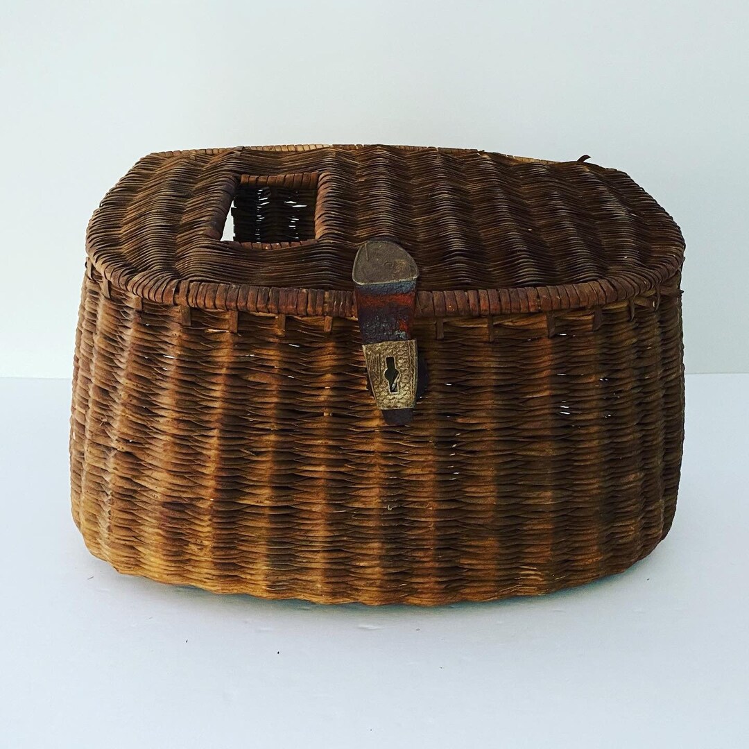 Vintage Bait Basketvintage Creel Basket Etsy