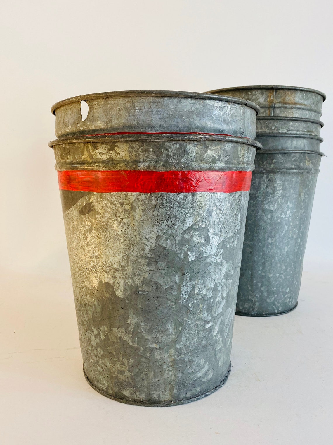 Vintage Galvanized Sap Bucket Etsy