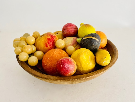 Vintage Fruit Alabaster - Italian Marble Fruit - Etsy