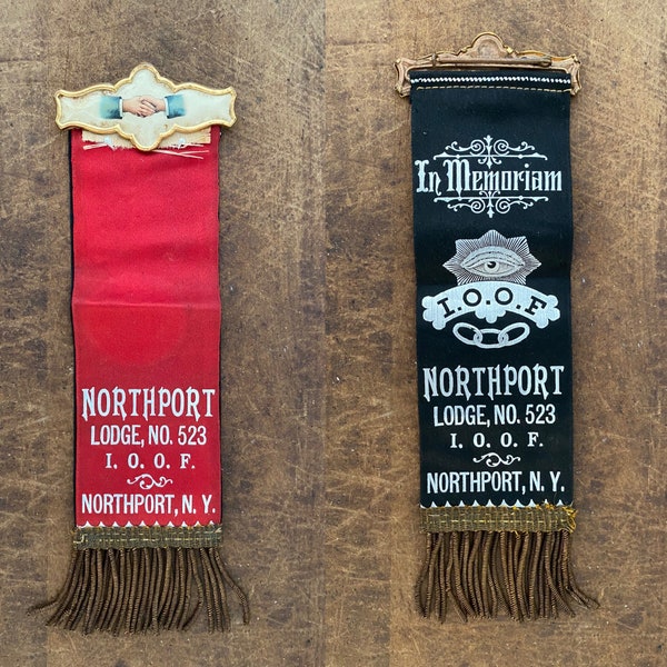 Vintage Odd fellows Ribbon / Memorial Ribbon