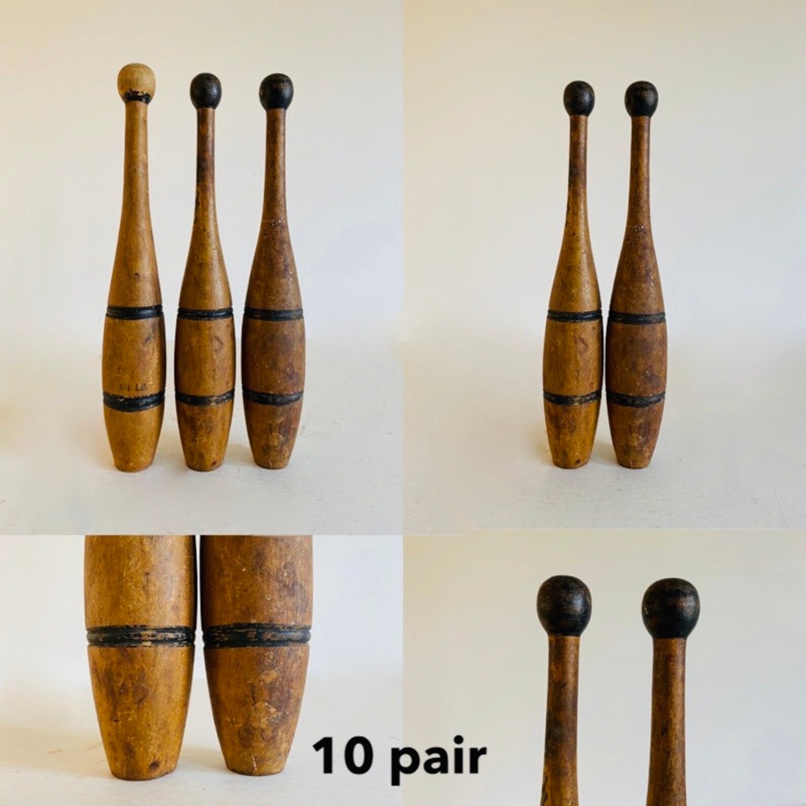 Vintage Antique Wooden Juggling Pins Circus Indian Clubs Etsy