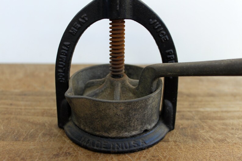 Vintage Cast Iron Meat Juice Press Etsy