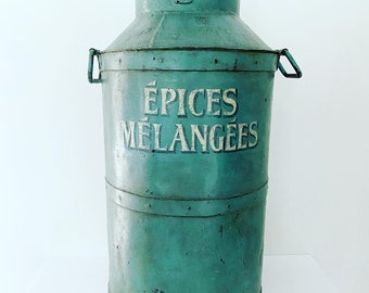 Vintage Metal French Mixed Spices / Epices Melangees Can/Canister Container