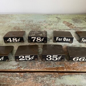 Vintage Metal Price Tag Holder: General Store Display image 4