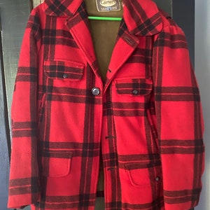 Vintage HW Carter & Sons Mackinaw Coat Wełniana odzież myśliwska