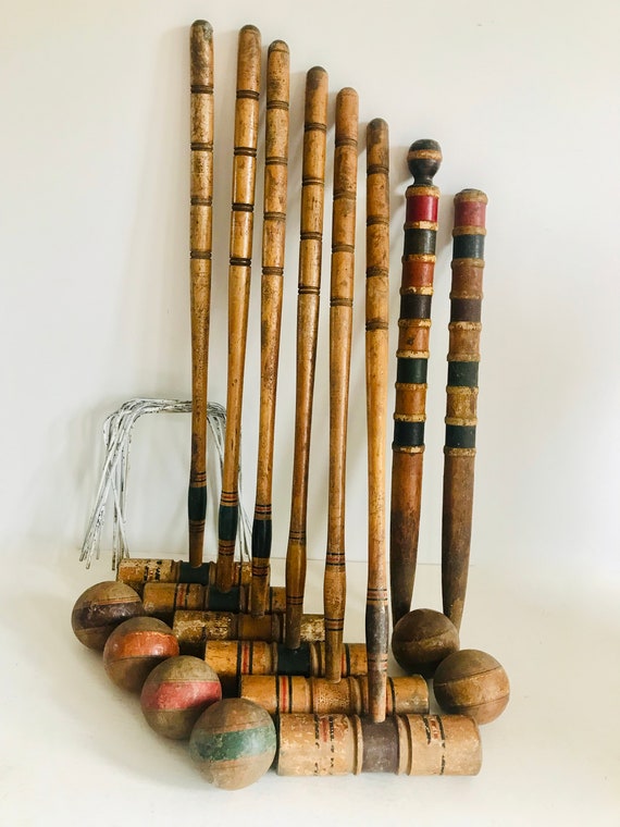 Antique Croquet Set Lawn Croquet Set Etsy