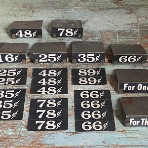 Vintage Metal Price Tag Holder: General Store Display image 5