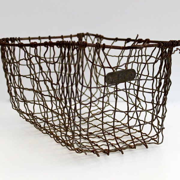 Vintage metal wire basket