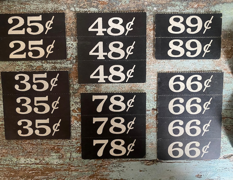 Vintage Metal Price Tag Holder: General Store Display image 6