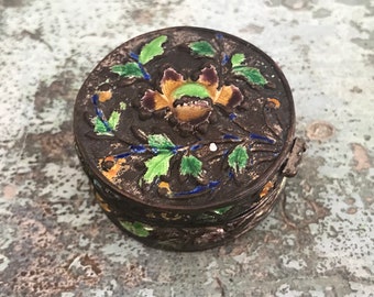 Joyero chino antiguo cloisonné / pastillero
