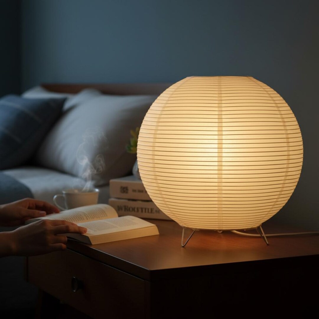 Wabi-sabi Rice Paper Table Lamp, Nordic Minimalist Desk Light - Etsy