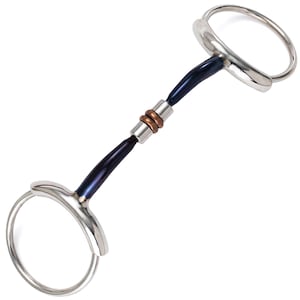 Blue Sweet Iron Barrel Copper Roller Mouth Stainless Steel Piped Loose Ring Bit