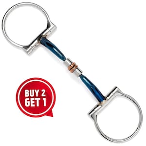 Western Horse Bit Blue Sweet Iron Barrel Copper Roller Mouth Stainless Steel Snaffle Bit