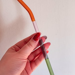 Patchwork Reusable Glass Straw