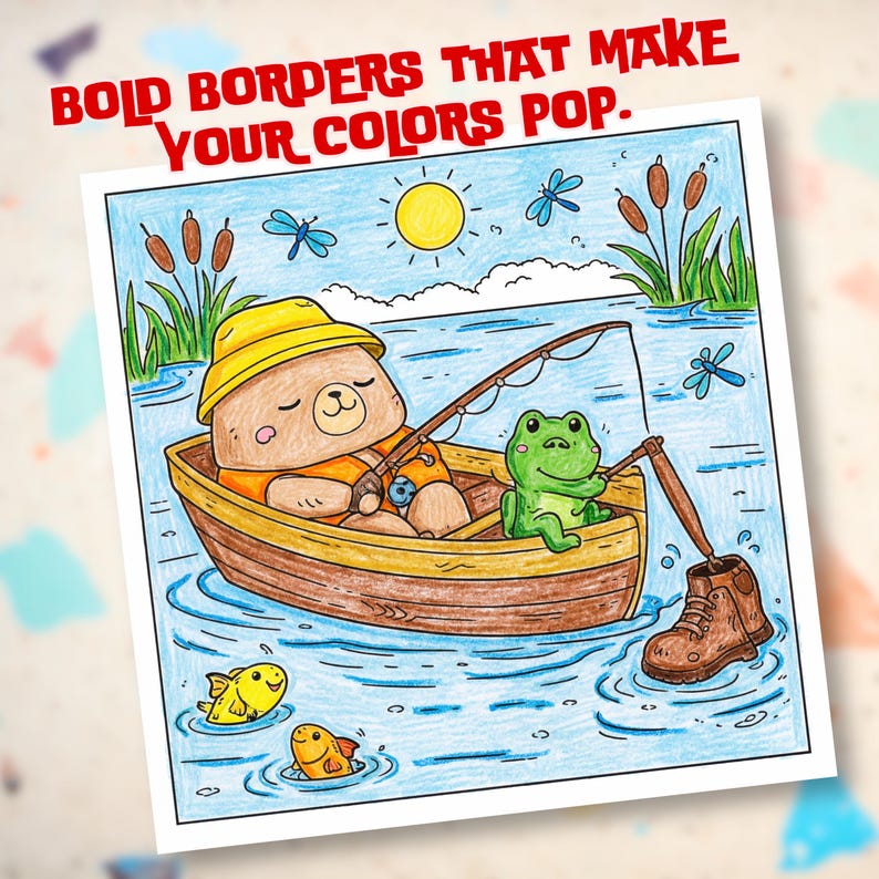 Printable Cute Capybara Coloring Pages for Kids, Bold and Easy ...