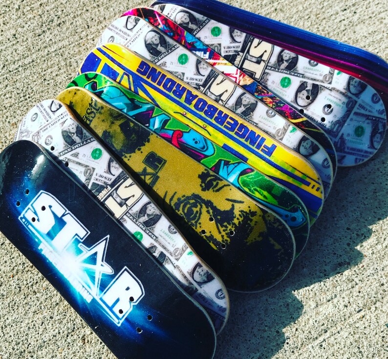 Custom Graphic Wooden FingerBoard Deck w/ Your Personalized Etsy