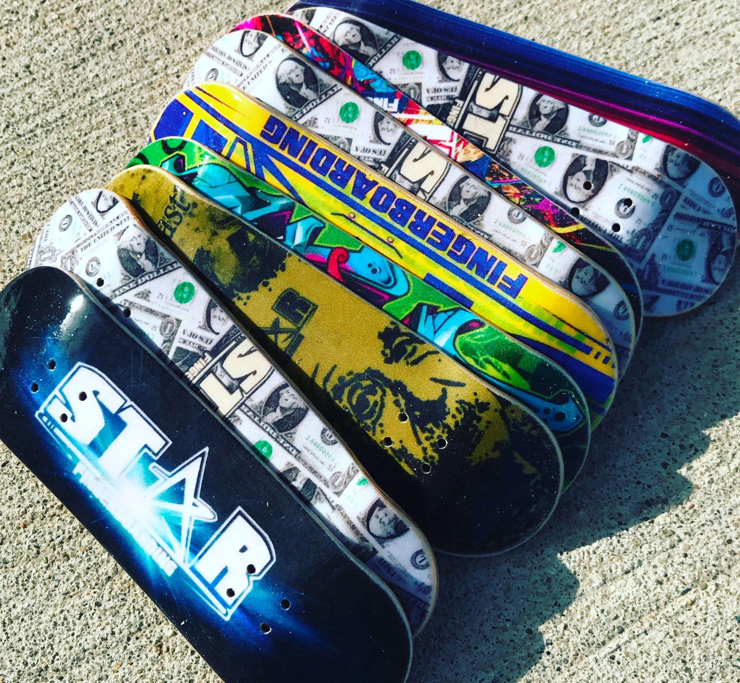 CUSTOM GRAPHIC Wood Fingerboard Complete w/ Fingerboard Etsy