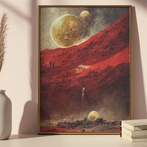 Affiche Red Rising - art mural livresques Pierce Brown, impression d'illustration roman de science-fiction, déco Darrow of Lykos Mars Rebellion