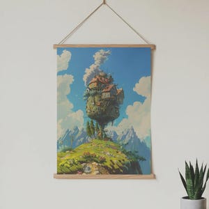 Studio Ghibli-poster - Hayao Miyazaki-filmen Väggkonst, Sophie och Howl Anime-tryck, Estetisk fantasidekor, Canvastavla bild 4