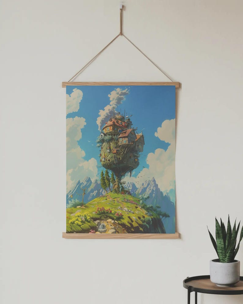 Studio Ghibli-poster - Hayao Miyazaki-filmen Väggkonst, Sophie och Howl Anime-tryck, Estetisk fantasidekor, Canvastavla bild 4