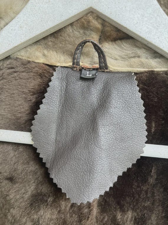 Vintage 80s Patchwork Shearling Jacket - Genuine … - image 11