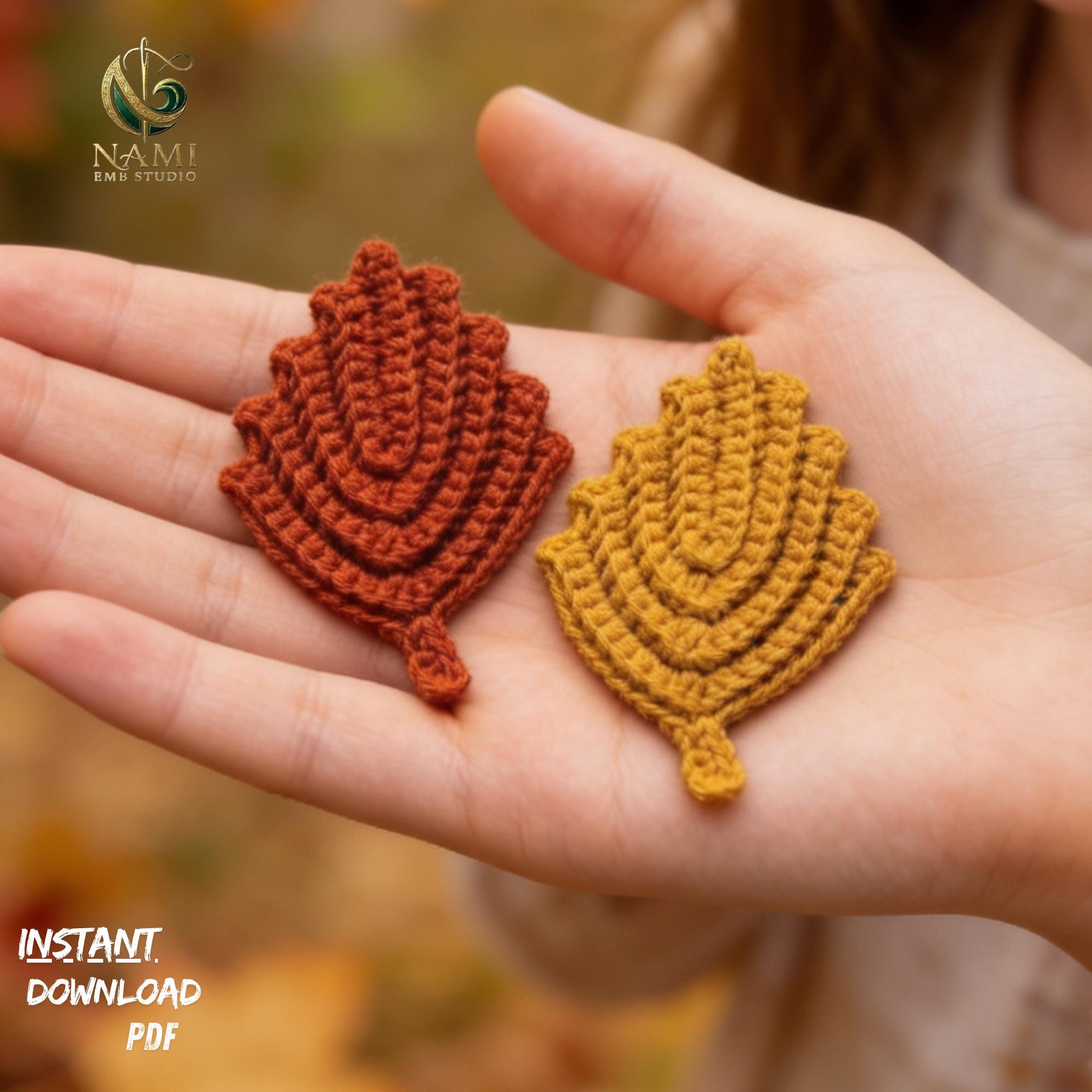 Autumn Leaf Applique Crochet Pattern