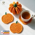 Pumpkin Coaster Set Crochet Pattern PDF, 8 Coasters Become One 3D Pumpkin, Fall Table Decor, Thanksgiving Decor, Digital Download product logo