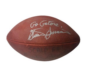 Steve Spurrier & Bobby Bowden Signed Wilson Gators Football JSA Authentication