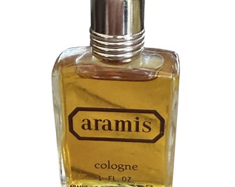 Vintage Aramis Mens Cologne 1 fl oz Glass Bottle 1970s New York Full