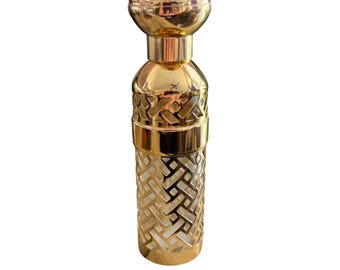 Vintage Guerlain Paris Shalimar Refillable Perfume Gold Lattice 1982