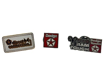 Vintage Dodge Chrysler Lapel Hat Pins Set 3 Logo Ram Tough Trucks