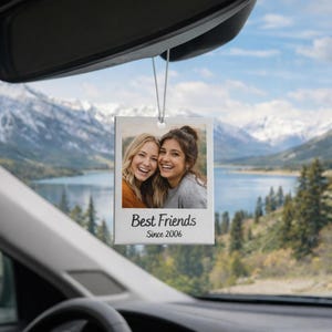 Ambientador para coche con foto personalizada: accesorio colgante con aroma personalizado (Pino, Coche nuevo, Hielo negro) imagen 5