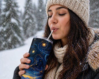 Stainless Steel Tumbler 20oz | Insulated Travel Mug with Straw and Lid | Matte Finish Drink Cup | Hot & Cold Beverage Tumbler