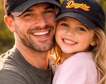 Custom Embroidered Distressed Dad Hat – Vintage Cotton Cap, Adjustable Low Profile