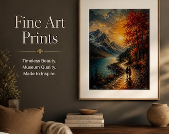 Fine Art Print mit Passepartout Rahmen | Giclée Wandkunst, Gallery Style Home Decor