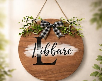 Letrero colgante de madera personalizado / Decoración redonda personalizada para el hogar, cafeterías y regalos.